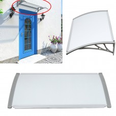 Window Door Awning Sun Shade Canopy Shelter Hollow Sheet PC Rain Snow Protection 100x200cm   